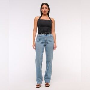 Abercrombie & Fitch Curve Love Ultra High Rise 90s Straight Jean